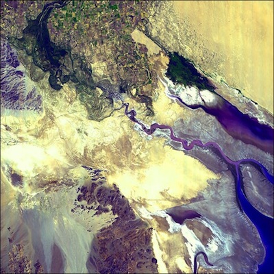 Colorado River delta by NASA