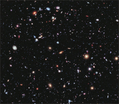eXtreme Deep Field image, by Hubble telescope