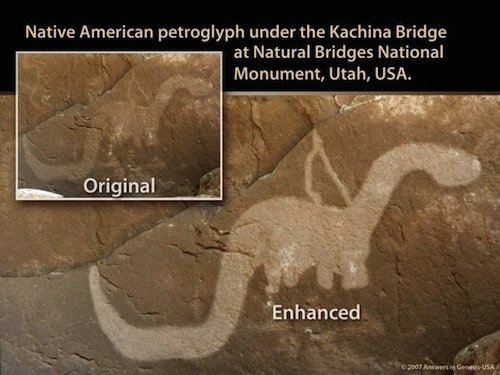 Kachina Bridge Dinosaur Petroglyph; is this a sauropod?